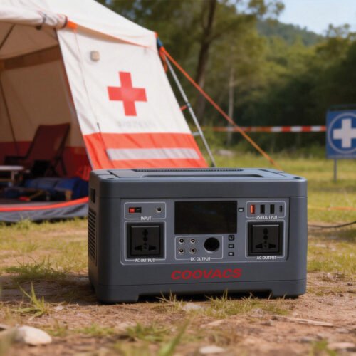 Portable power station for outdoors and emergency