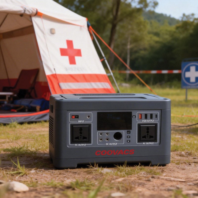 Portable power station for outdoors and emergency